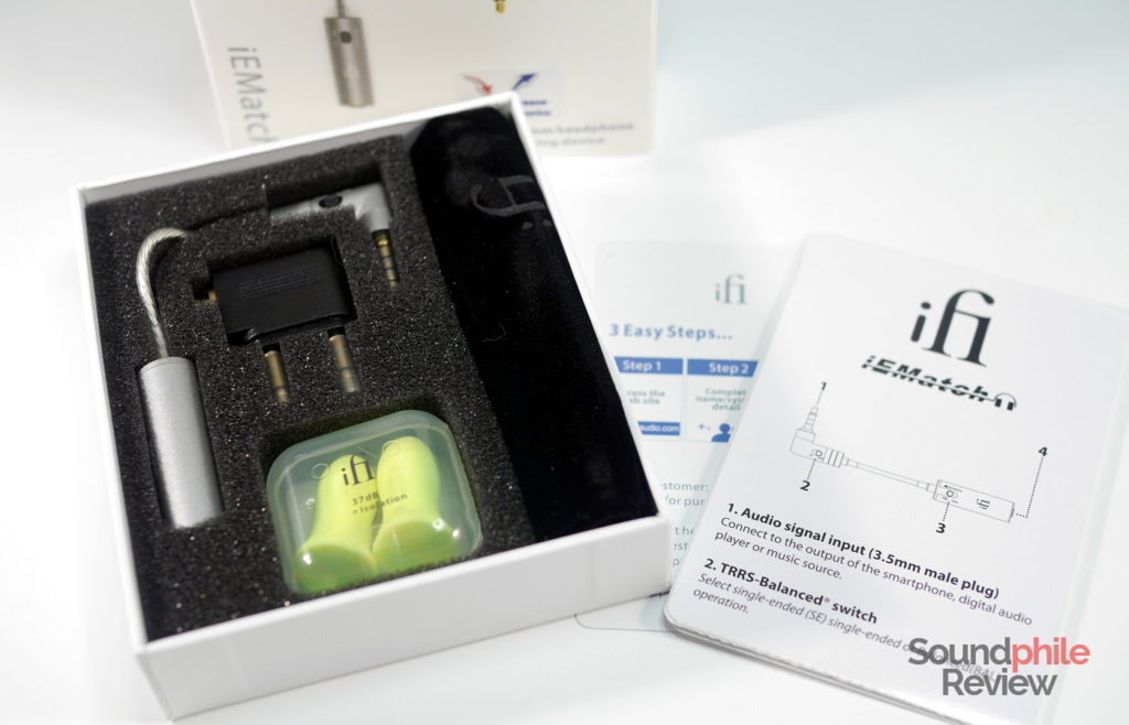 iFi IEMatch packaging and accessories