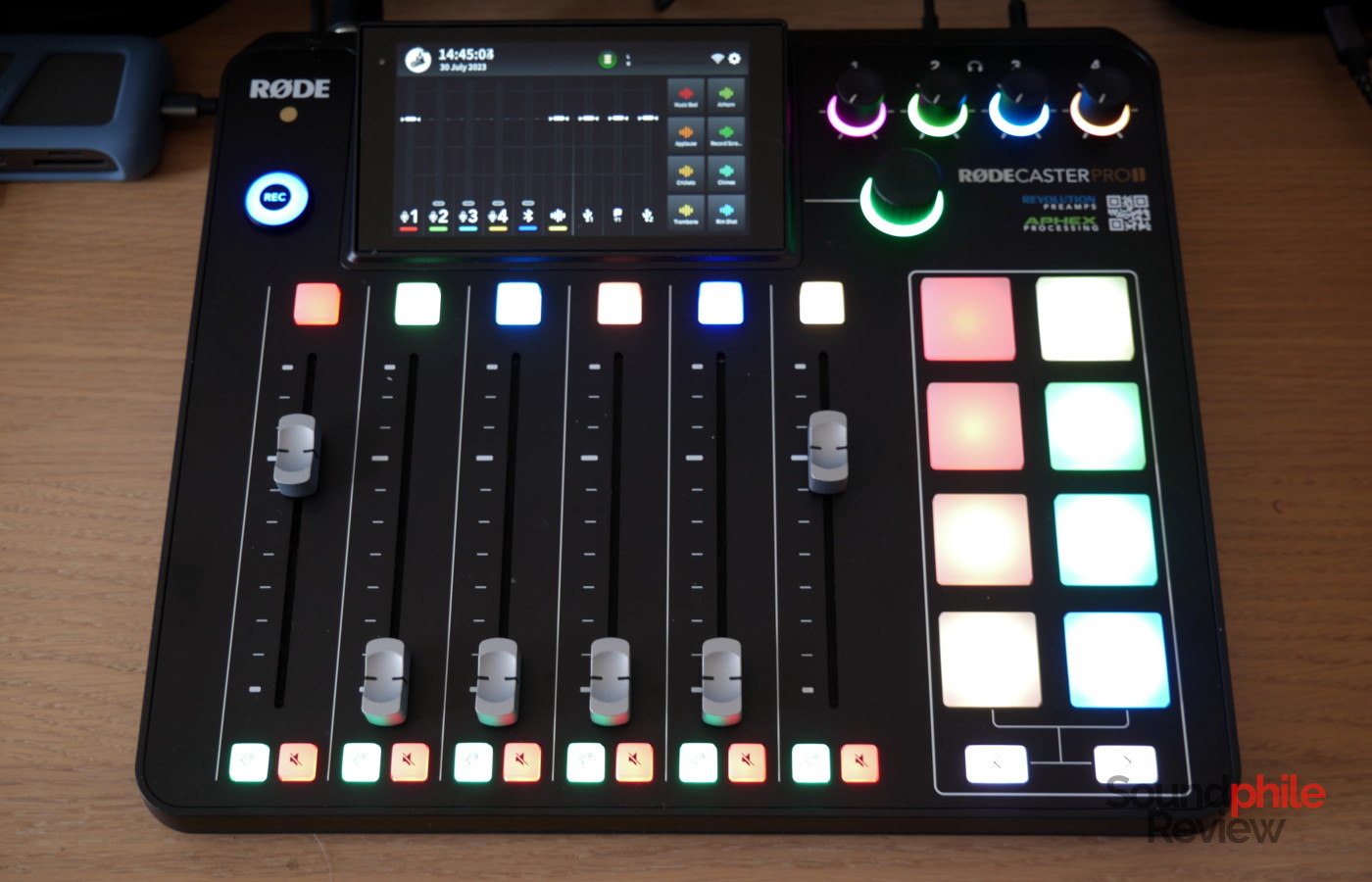 The RØDECaster Pro II is quite big and has a whole lot of buttons!