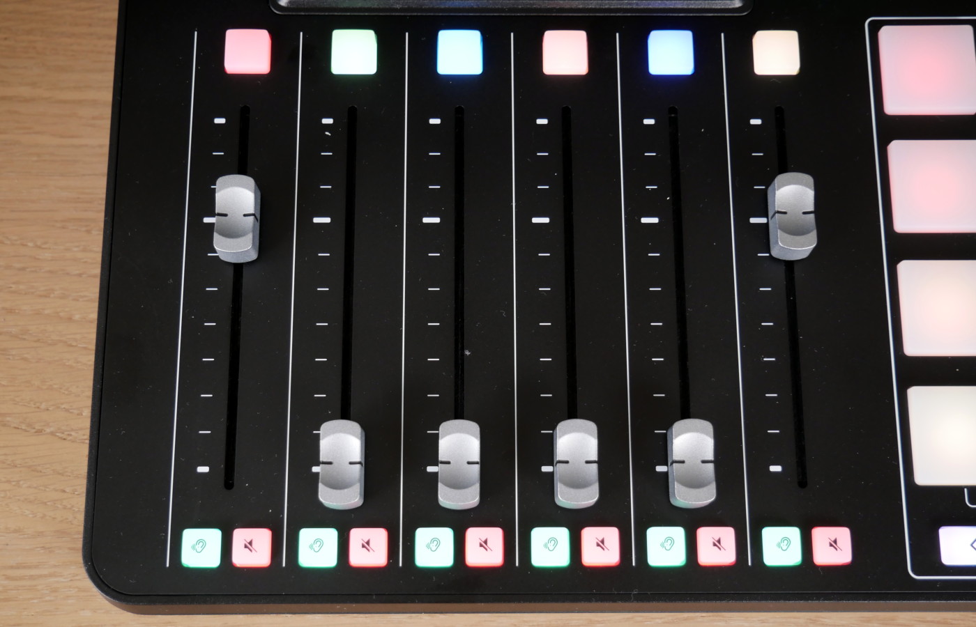 The RØDECaster Pro II has six physical faders.