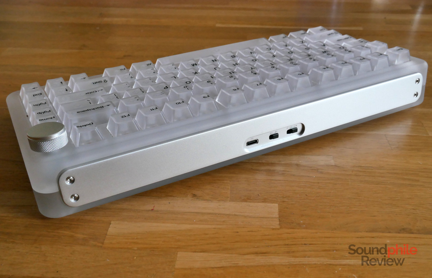 The back of the KiiBoom Phantom81 v4 has a metal plate held in place by four screws.